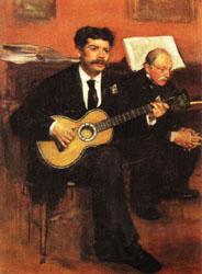 Edgar Degas Lorenzo Pagans and Auguste de Gas Spain oil painting art